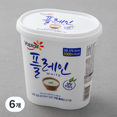 요플레 플레인 화이트, 900g, 6개