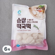 청정원 순쌀 떡국떡, 1kg, 6개