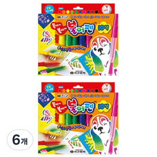GLOBE CHEMICAL 吹吹筆, 10 種顏色, 6個