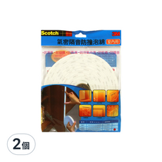 3M Scotch 氣密隔音防撞泡棉, 室內用, 防蚊蟲, 2個