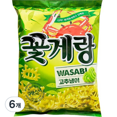 크라운 꽃게랑 와사비, 70g, 6개