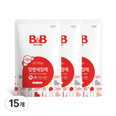 비앤비 젖병세정제 거품형 리필, 400ml, 15개