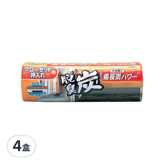 ST 雞仔牌 脫臭炭 衣櫃用, 搭配備長炭與活性炭的消臭劑，強力除臭, 300g, 4盒