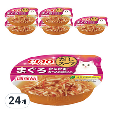 챠오츄르 이나바 고양이 다시스프컵, 참치&게맛살&가다랑어, 60g, 24개 참치&게맛살&치어, 60g, 24개