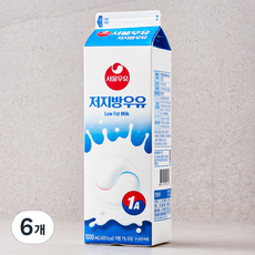 서울우유 저지방 우유 1A, 1000ml, 6개