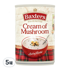 Baxters 蘑菇奶油濃湯, 400g, 5罐