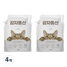 nello 쿠쿠 감자동산 벤토나이트 고양이 모래, 9kg, 4개, 무향