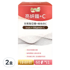 Dolican 多立康 亮妍鐵+C, 含鐵和維生素C, 60粒/盒, 60顆, 29.7g, 2盒