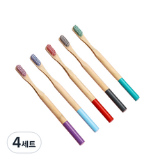 다다랜드 대나무 나선형 칫솔 5종 세트, 4세트, 5개입
