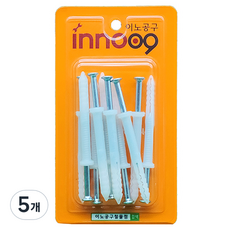 이노공구 콘크리트 칼블럭 일체형 나사못 10p NIT608, 5개