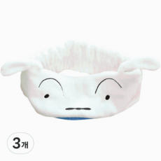 제이앤컴퍼니 짱구는 못말려 세안밴드, 흰둥이, 3개