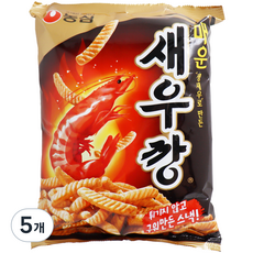 농심 매운새우깡, 90g, 5개