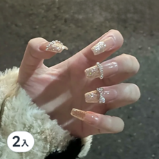 寶拉美甲 星月蝴蝶貓眼美甲貼片 CP89058(T型超長款) 2入, CP89058(T型超長款)