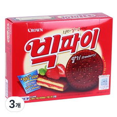 크라운 빅파이 딸기, 324g, 3개 324g, 3개