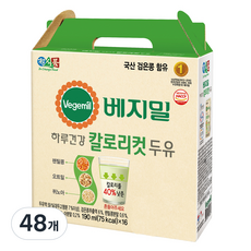 베지밀 하루건강 칼로리컷 두유, 190ml, 48개