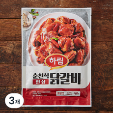 하림 춘천식 한상 닭갈비 매운맛, 3개, 500g