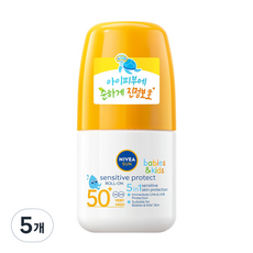 니베아 선 키즈 센서티브 프로텍트 롤온, 50ml, 5개