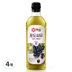 백설 포도씨유, 900ml, 4개