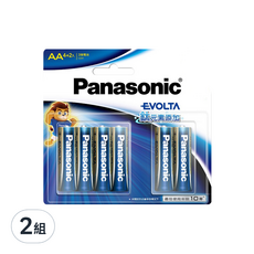 Panasonic Evolta 鈦元素鹼性電池 3號 AA, 6顆, 2組