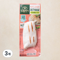 더건강한 닭가슴살 직화 통살구이, 100g, 1개입, 3개 100g, 3개