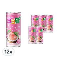 해태음료 코코팜 피치핑크 복숭아, 240ml, 12개