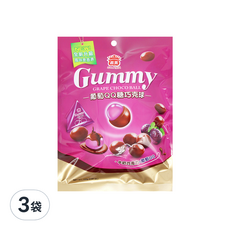 義美 QQ糖巧克球 葡萄口味, 160g, 3袋