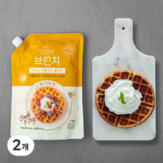 오늘의일상 브런치 라이스 와플믹스 플레인, 1kg, 2개