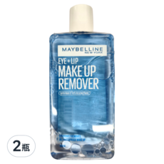MAYBELLINE 媚比琳 輕柔眼唇卸妝液 150ml, 有效移除防水彩妝, 採用回收材質, 2瓶