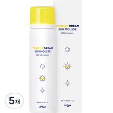 아유아유 톤업드림 선무스 SPF50+ PA++++, 100ml, 5개