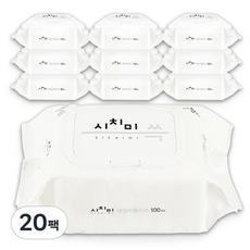 시치미 쓱 데일리 물티슈 캡형, 50g, 100매, 20개