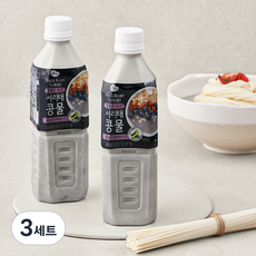 맑은물에 국산 서리태 콩물과 풍국면 콩국수키트 1.2kg 2인분, 3세트