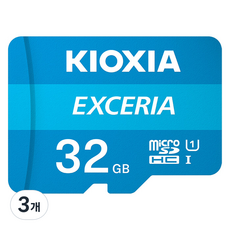 KIOXIA 鎧俠 microSD記憶卡, 32GB, 3個