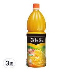 美粒果柳橙汁1.25L*3瓶裝，富含維生素C，口感清新，全家共享的健康美味, 1.25L, 3瓶