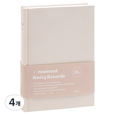 Momodi Moment Record Made彩色筆記本, 4個, 牛奶象牙