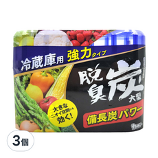 ST 雞仔牌 脫臭碳 冰箱脫臭炭消臭劑 240g (大型冷藏庫用 - 600L以下), 3個