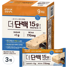 더단백 마일드 프로틴바 아몬트쿠키 9p, 450g, 3개 450g, 3개