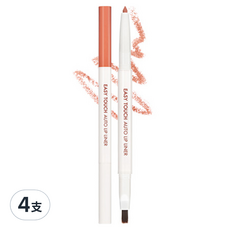 TONYMOLY 簡易輕觸唇線筆 0.2g 01 Rose Beige, 4支