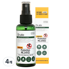 닥터아토 프로텍션 버그라인 해충기피스프레이, 60ml, 4개