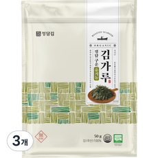 정담김 구운 유기농 김가루, 3개, 50g, 김맛