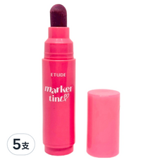 ETUDE 鮮嫩欲滴果汁唇筆 3.5g, 6 覆盆莓紫, 5支