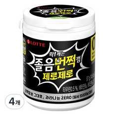 롯데웰푸드 졸음번쩍껌 제로제로 용기, 4개, 87g