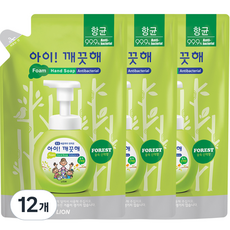 아이깨끗해 핸드솝 리필 숲 속 산책향, 450ml, 12개