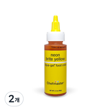 셰프마스터 리쿠아젤 식용색소 네온 브라이트 옐로우, 65g, 2개