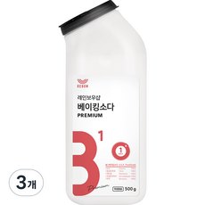 레인보우샵 베이킹소다 프리미엄 톡톡이, 500g, 3개