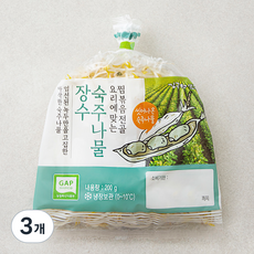 김구원선생 GAP 인증 숙주나물 장수, 200g, 3개