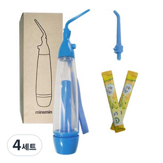 민스민 파란색 70ml + 짧은팁 랜덤발송 + 무알콜 가글 2p 세트, 4세트