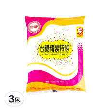 台糖 精製特砂, 1公斤 (1kg NET), 3包