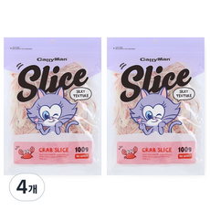 캐티맨 반려동물 게살 슬라이스 100g, 게살맛, 4개