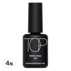 DGEL 美甲封層膠, IRON 防刮封層凝膠, 14ML, 單一顏色, 4瓶