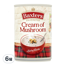 Baxters 蘑菇奶油濃湯, 400g, 6罐